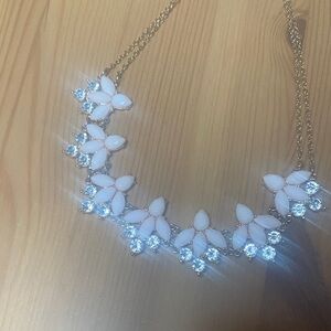 Elegant Pink and Gold Floral Necklace